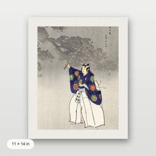 Tsukioka - Actors in the Noh Theater Play Eboshiori