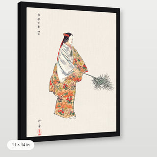 Tsukioka - Actors in the Noh Theater Play Hanjo