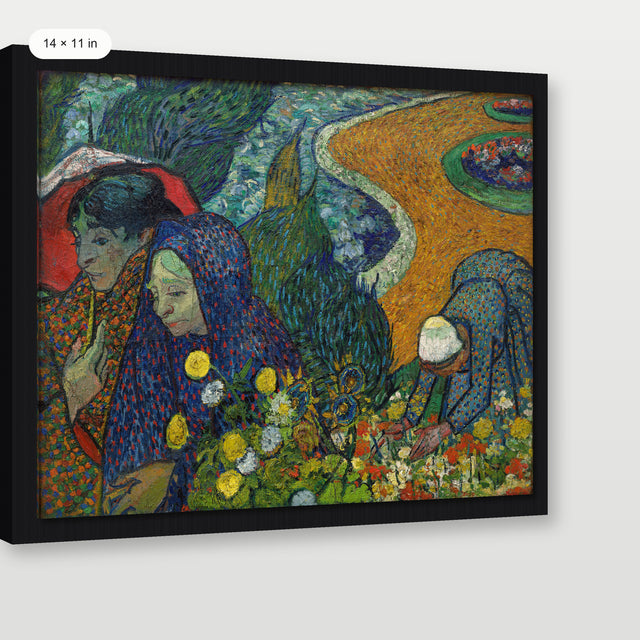 Van Gogh - Memory Of The Garden At Etten, Black Floater Frame