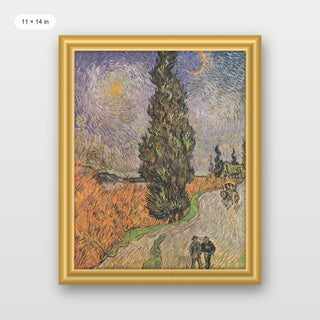 Van Gogh - Road With Cypress And Star