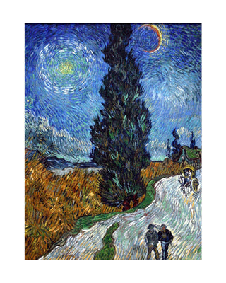 Van Gogh - Road With Cypress And Star