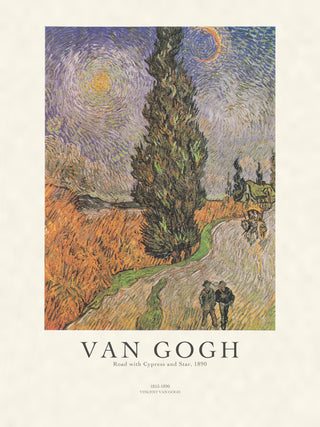 Van Gogh - Road With Cypress And Star