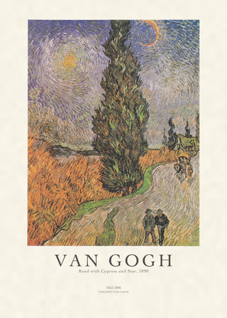 Van Gogh - Road With Cypress And Star