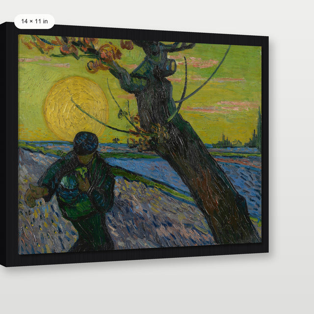 Van Gogh - The Sower, Black Floater Frame