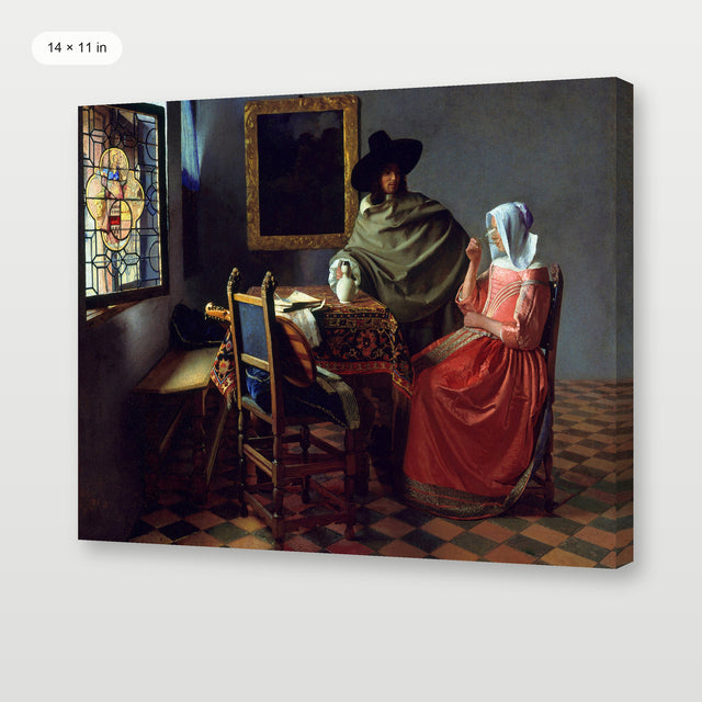 Vermeer - The Glass of Wine, Gallery Wrap