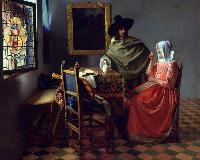 Vermeer - The Glass of Wine, Full Bleed