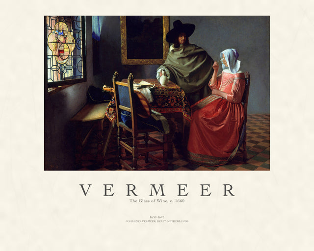 Vermeer - The Glass of Wine, Gallery Style