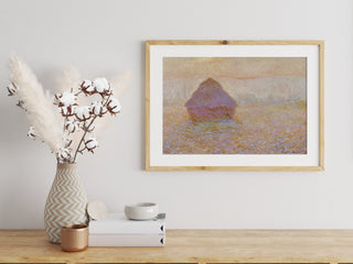 Monet Boho Meditation Art Print  | Yoga Wall Art | Antique Famous Monet Painting | Peaceful Art | Zen Wall Art