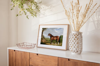 Vintage Western Horse Painting  | Desert Wall Art | Rustic Boho Painting | Earth Tone