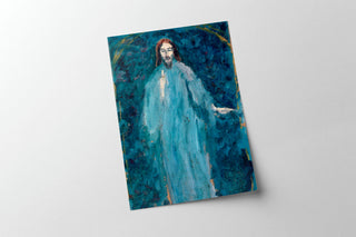 Vintage Christ Blessing Art Painting  | Religious Wall Art | Antique Christian Oil Painting | Jesus Art