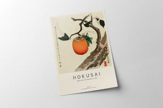 Hokusai - Kakivrucht Met Sprinkhaan