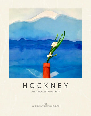 Hockney - Mount Fuji and Flowers