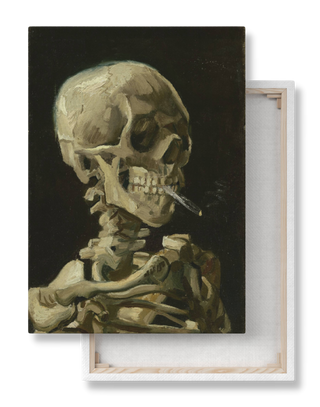 Van Gogh - Skull of a Skeleton With Burning Cigarette - Canvas