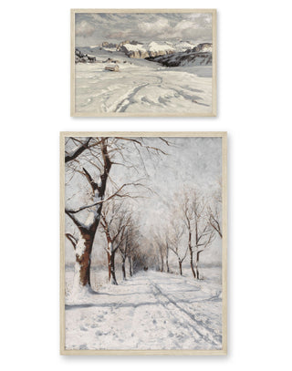 Vintage Winter Landscape Gallery Wall Set of 2