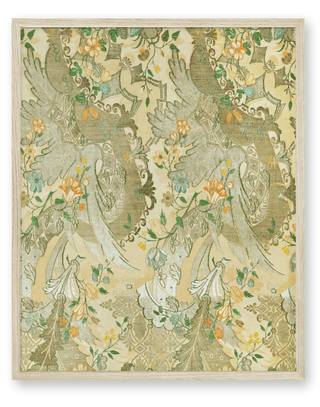 Green Tapestry Art Print | Vintage Art Decor | Antique Art