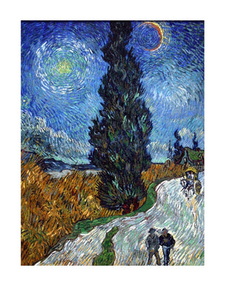 Van Gogh - Road with Cypress and Star