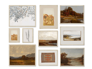 Vintage Autumn Prints Gallery Wall Set of 10