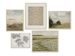 Spring Landscape Muted Green Gallery Wall Set of 5