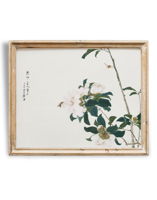 Vintage Japanese Meditation Art Print  | Yoga Wall Art | Antique Boho Painting | Peaceful Art | Zen Wall Art