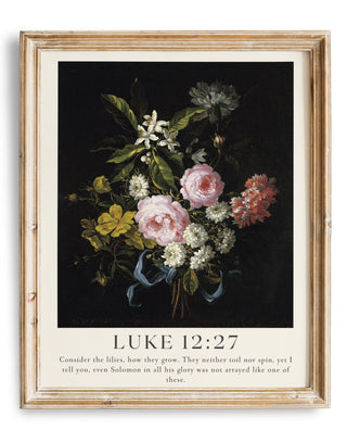 Luke Scripture Decor | Christian Print | Vintage Bible Verse Print | Vintage Luke Art