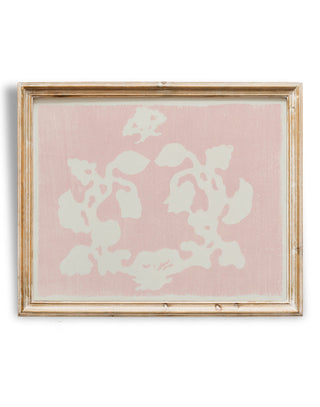 Vintage Pink Pattern Wall Art | Antique Nursery Girls Room Pattern Decor