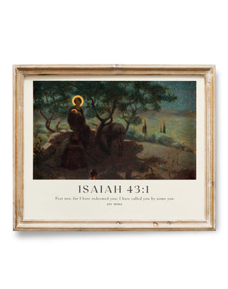 Scripture Art Print Isaiah | Christian Print | Vintage Bible Verse Print | Vintage Book of Isiah Art