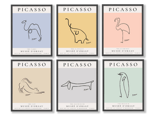 Picasso Animals Gallery Wall 6 Art Prints