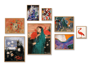 Eclectic Classic Art Gallery Wall 8 Art Prints