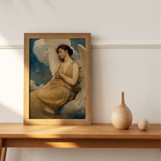 Vintage Angel Art Painting Print  | Religious Wall Art | Catholic Art Print | Antique Oil Painting | Christian Art