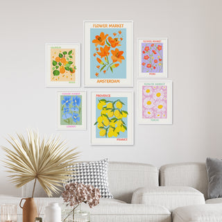 Flower Fruit Gallery Wall 6 Art Prints